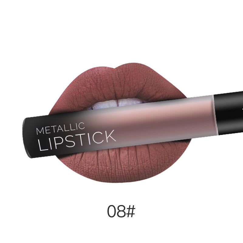 Round Tube Frosted Matte Long-Lasting Liquid Lipstick